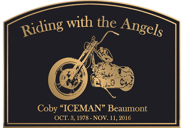 bronze plaques, cast bronze plaques, bronze memorial plaque, bronze memorial plaques Near Me, cast bronze memorial plaques, Custom Bronze memorial harley plaque